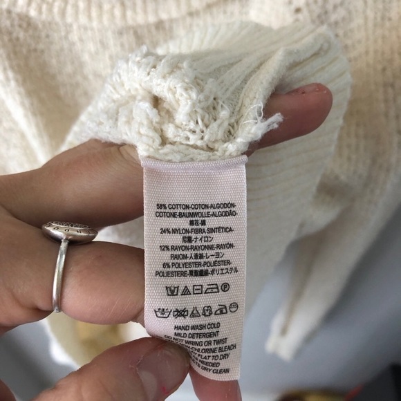 Free People By Your Side sweater in cream - Picture 5 of 5